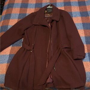 Steve Madden Deep Burgundy Trench Coat
